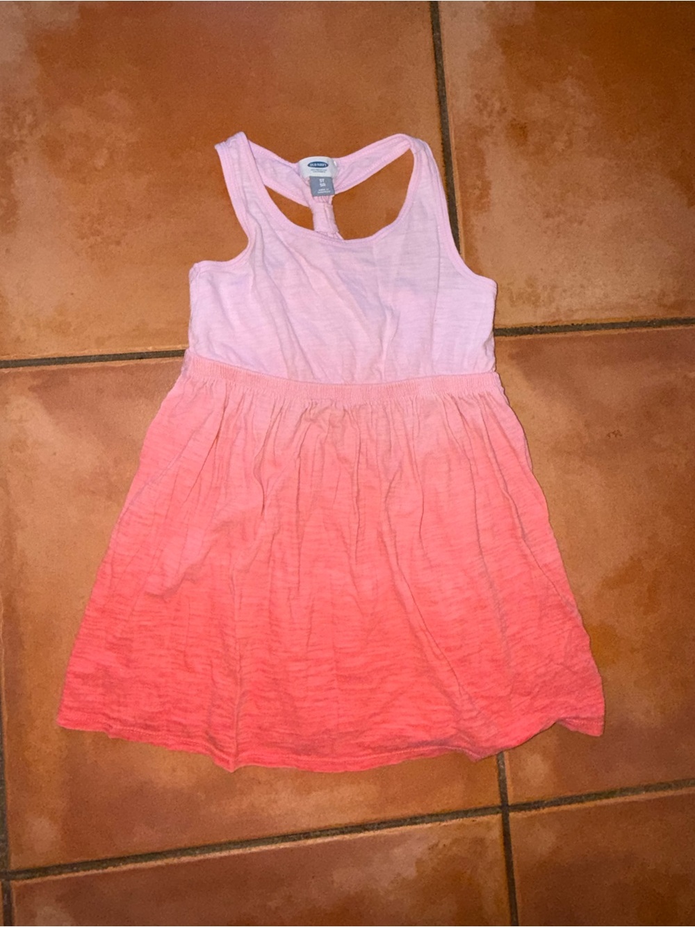 Old Navy Pink Ombre Racerback Tank Dress for Girls